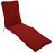 Sunnydaze Olefin Chaise Lounge Indoor And Outdoor Chair Cushion - Red